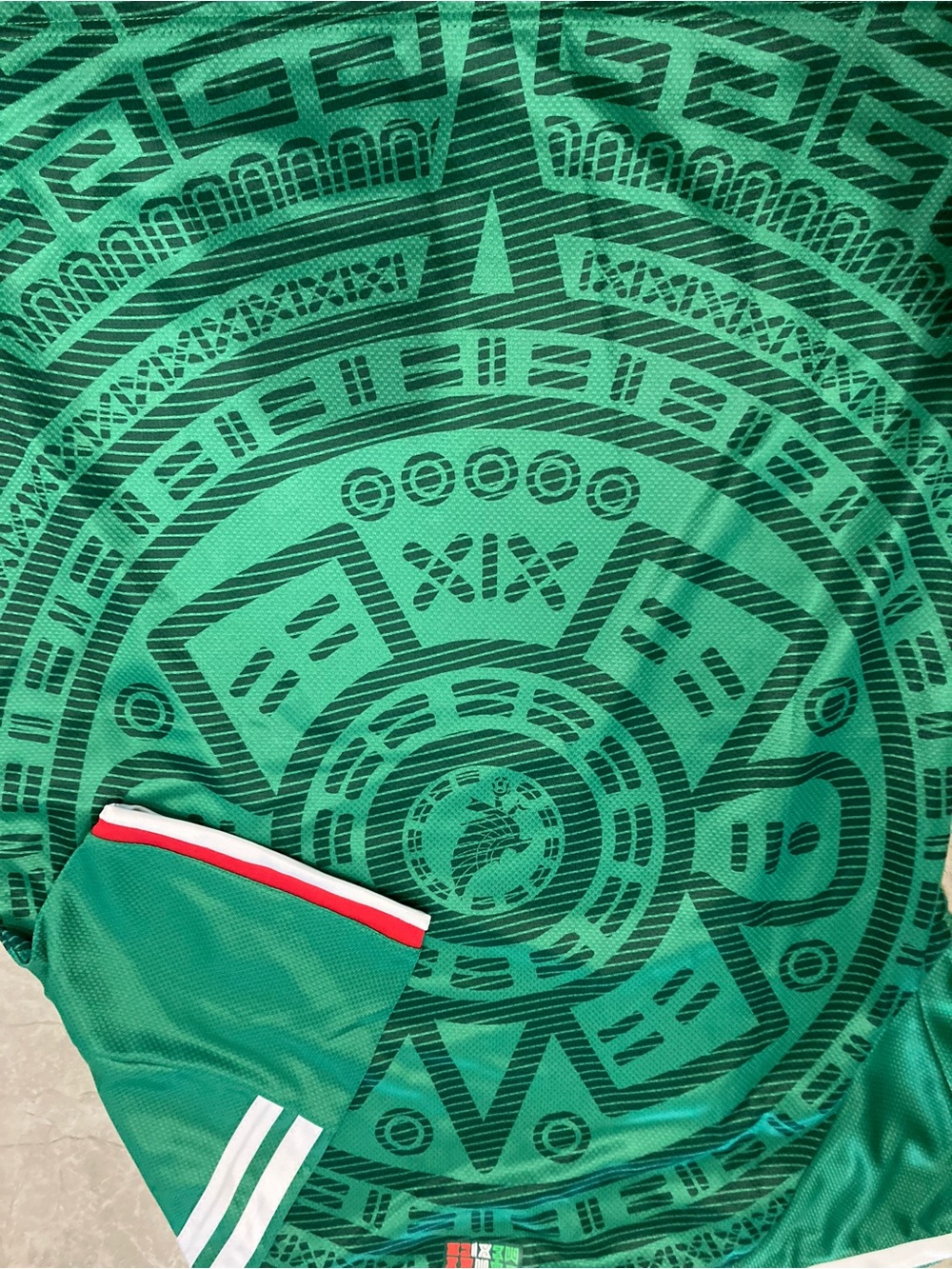 2026 world cup Green Mexico Aztec-Pattern Soccer Jersey with Red & White Trim - Picture 8 of 8